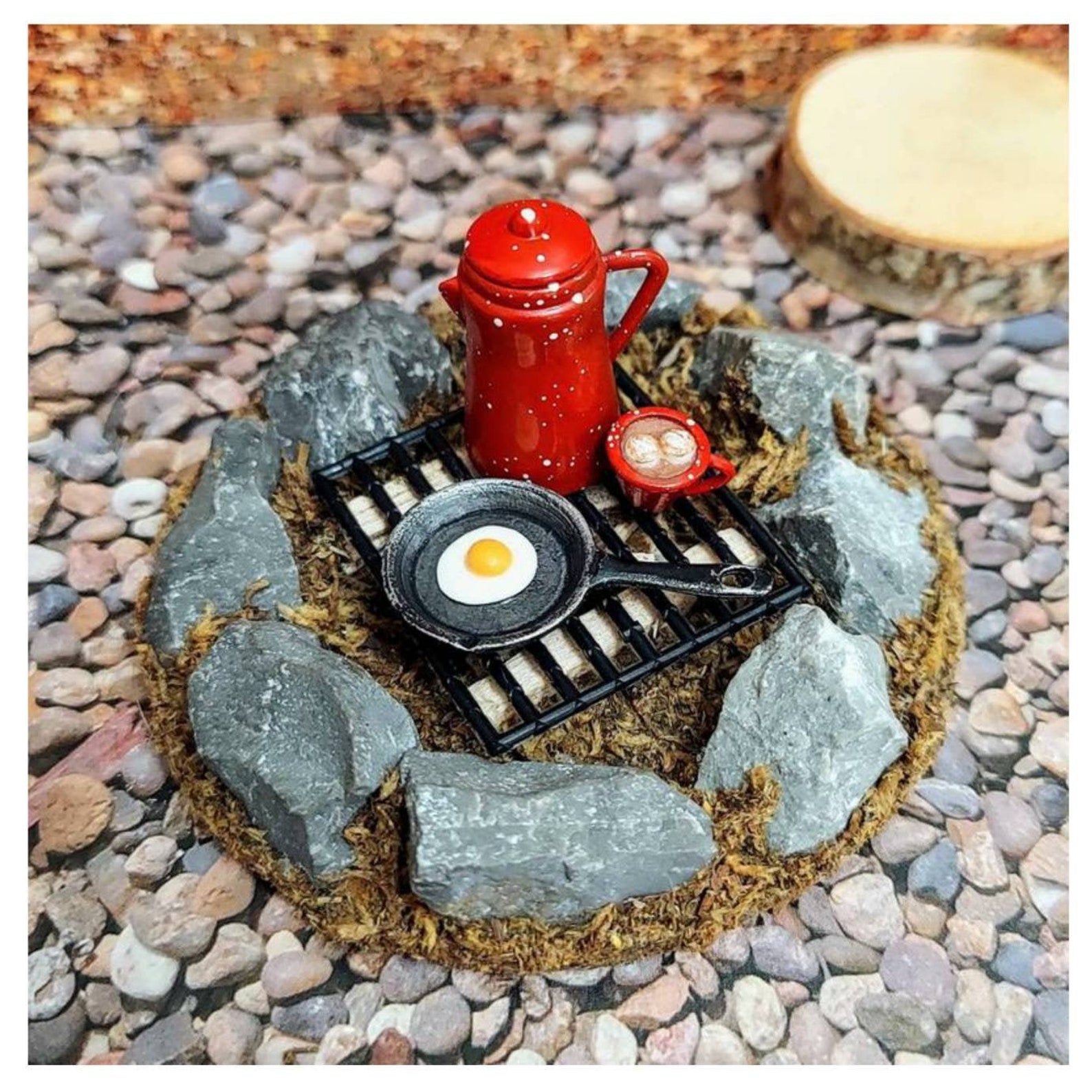 112 scale campfire setMiniature firepitDollhouse Etsy