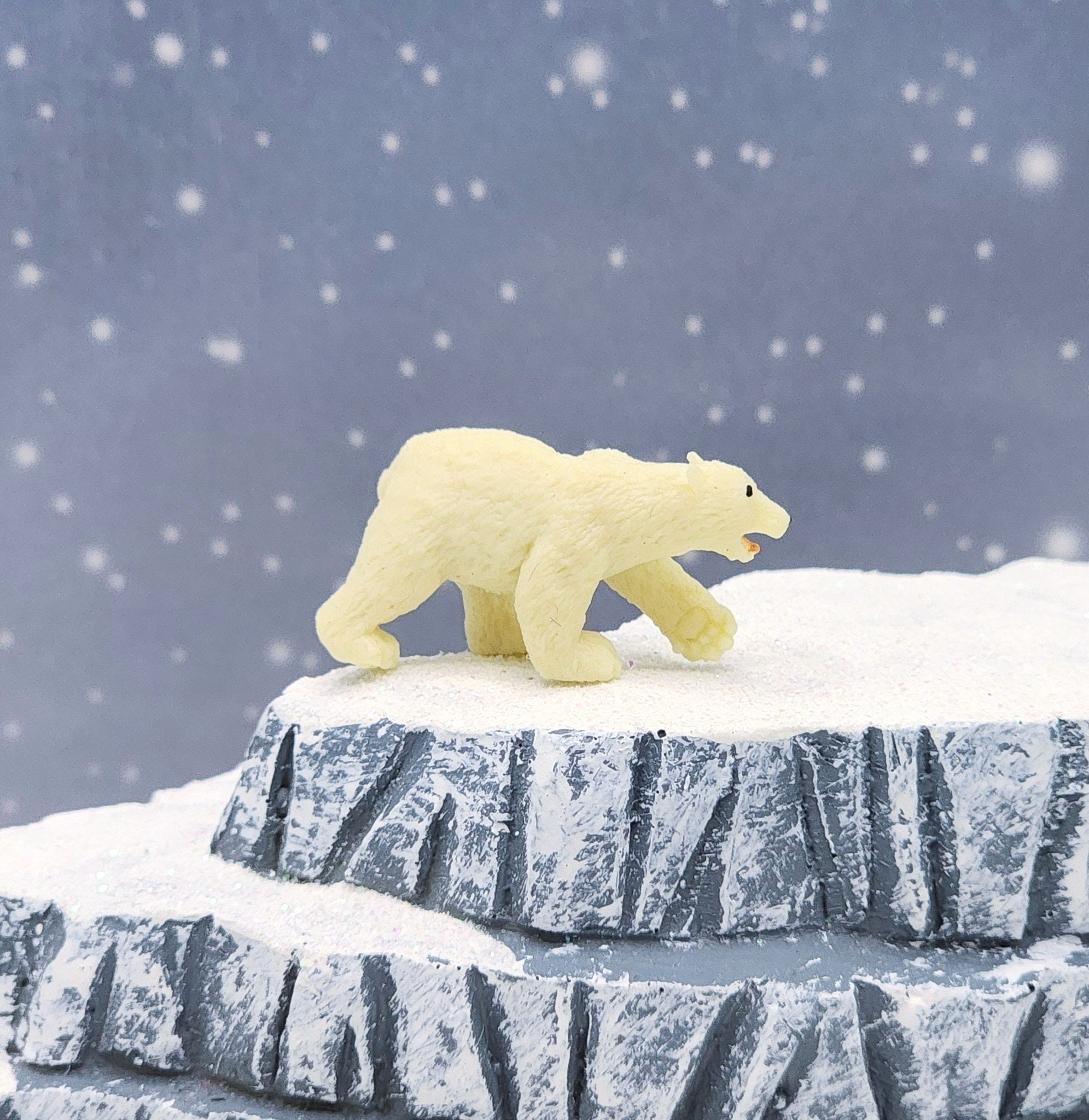 Tiny Polar Bear,micro Animals,terrarium Supplies,diorama,micro