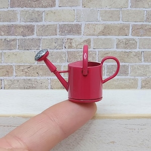 Miniature Watering Can,1:12 Scale,Metal,Dollhouse Miniature,Garden Miniatures,Fairy Garden Accessory,Terrarium Supplies