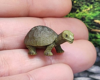 Tiny Tortoise,Miniature Turtle,Micro Tortoise,Terrarium Supplies, Diorama,Dollhouse Tortoise,Fairy Garden Accessories,Tiny Animal Figurines