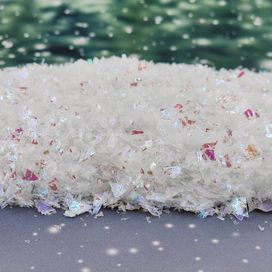 Fake Snow Flakes Iridescent,fairy Garden Snow,dollhouse Snow,christmas