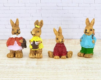 Miniature Easter Bunny,Miniature Bunnies,Easter Miniatures,Dollhouse Miniatures,Fairy Garden Accessories,Easter Craft Supplies,Diorama