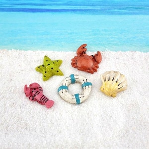 Miniature Beach Accessories,Dollhouse Miniature Beach,Fairy Garden Accessories, Beach Miniatures