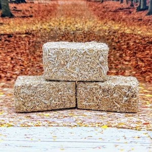 Miniature Hay Bales,Mini Straw Bales,Fall Miniatures,Halloween Miniatures,Dollhouse Miniature Hay,Fairy Garden,Diorama,Fall Craft Supply