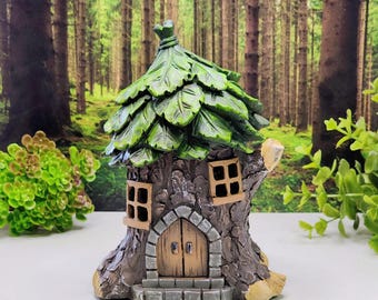 Fairy Garden House,Fairy Tree House,Log House,Miniature Garden,Woodland,Forest House