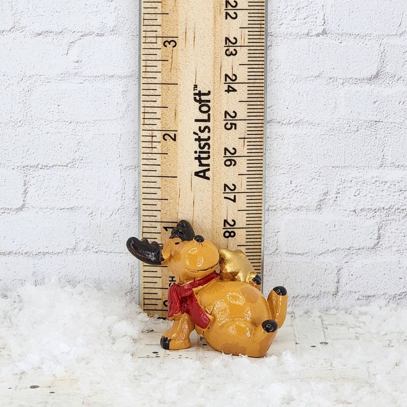 Miniature Reindeer,christmas Miniatures,mini Reindeer Figurine ...