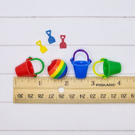 10 Mini Cubos De Plástico Para Casa De Muñecas - Decoración Miniatura 5x5 Cm, Juguetes De Playa Para Niños