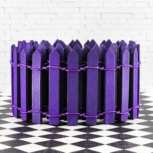 Miniature Picket Fence,Fairy Garden Accessories,Haunted Dollhouse,Halloween Miniatures,Terrarium Supplies,Mini Halloween,Diorama,Garden