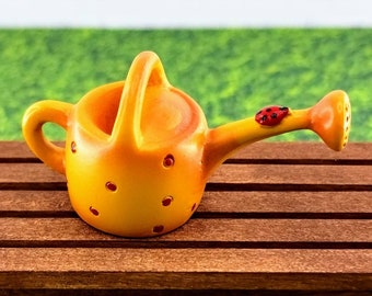 Miniature Ladybug Watering Can,Fairy Garden Accessories,Miniature Garden,Terrarium Supplies,Miniature Garden Accessories