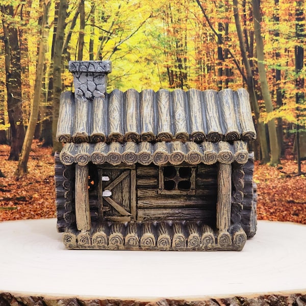 Miniature Log Cabin,Fairy Garden House,Log House,Fairy Garden Miniatures,Woodland,Gnome Garden,Fairy Garden Accessories,Diorama