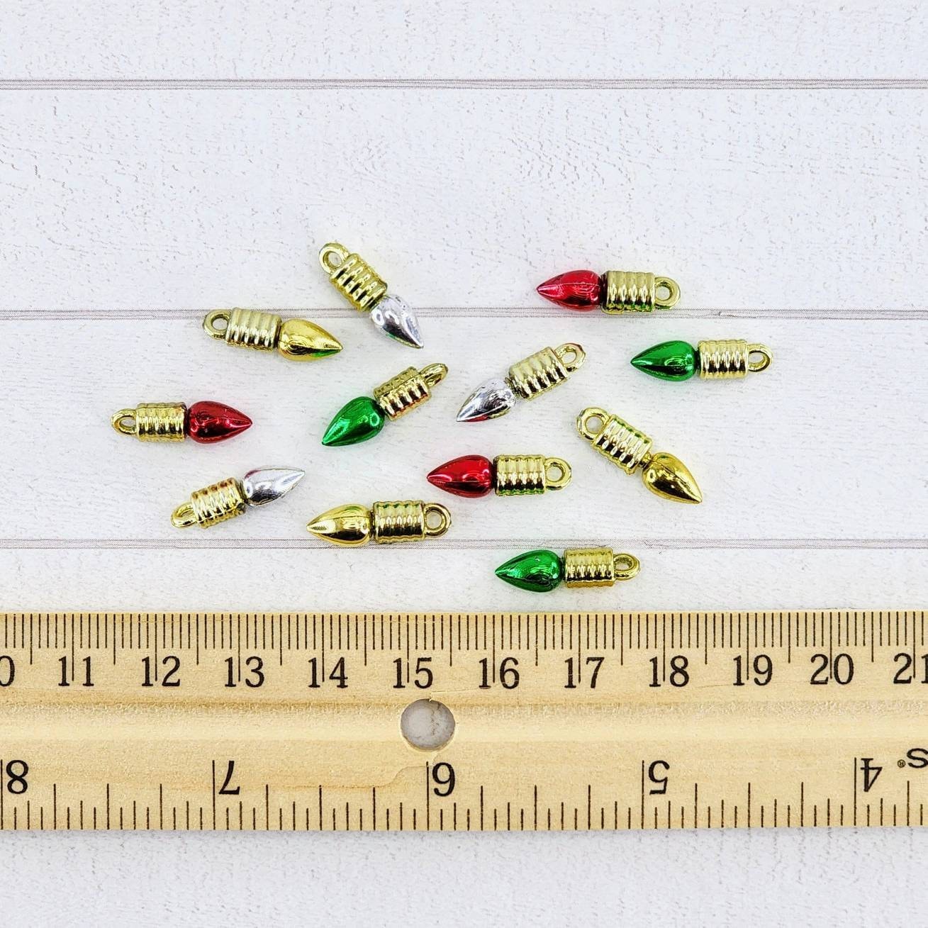 12 Tiny Metallic Christmas Lightsminiature Christmas Light Etsy