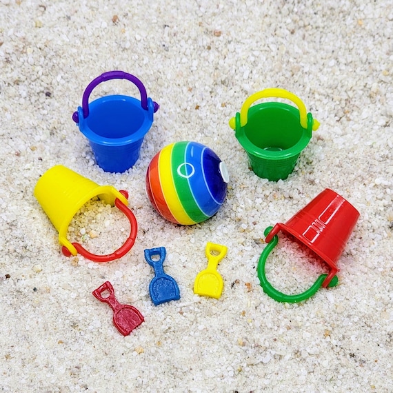 10 Mini Cubos De Plástico Para Casa De Muñecas - Decoración Miniatura 5x5 Cm, Juguetes De Playa Para Niños