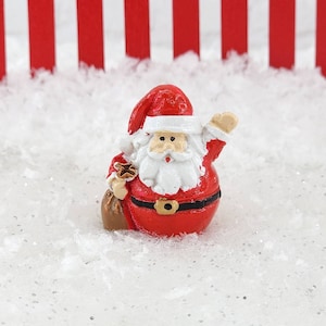 Miniature Santa,Dollhouse Santa,Christmas Miniatures,Fairy Garden Christmas,Holiday Miniatures,Christmas Diorama,Christmas Craft Supplies