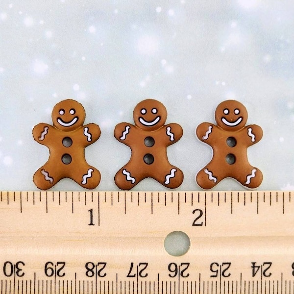 Mini Gingerbread Men,Gingerbread  Man Charms,Christmas Craft Supplies,Gingerbread Buttons,Christmas Miniatures,Christmas Embellishments