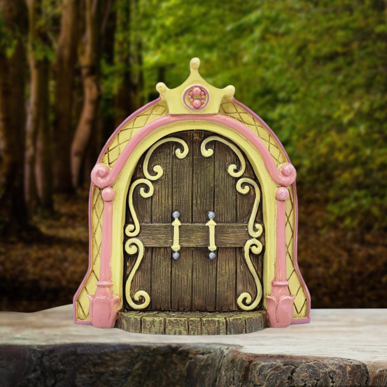 Fairy Princess Door,pink and Yellow,fairy Tale Door,fairy Castle