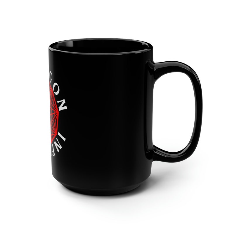 KGLW, King Gizzard and the Lizard Wizard, Nonagon Infinity, zwarte mok, 15oz afbeelding 2