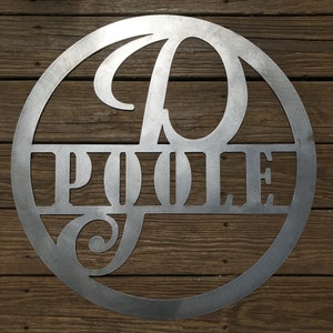 Family Name Sign Metal, Personalized Metal Sign, Housewarming Gift, Door Hanger, Metal Established sign, metal wall art, family sign, modern