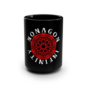 KGLW, King Gizzard and the Lizard Wizard, Nonagon Infinity, Black Mug, 15oz