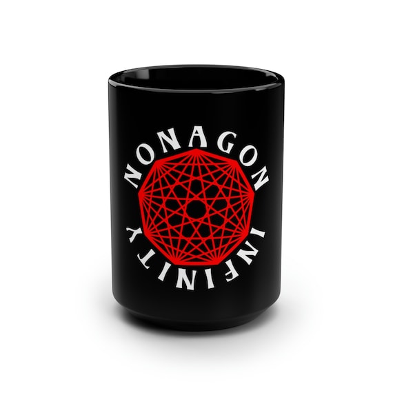 KGLW, King Gizzard and the Lizard Wizard, Nonagon Infinity, Black Mug, 15oz