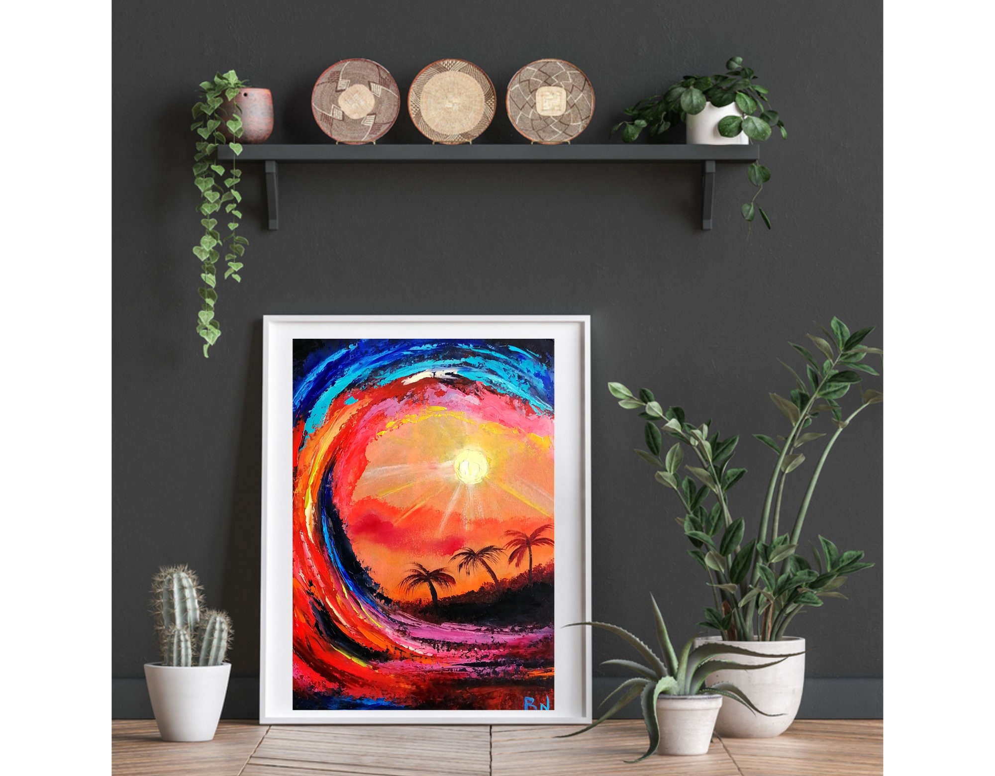 Wave Painting Seascape Original Art Florida Beach Painting Etsy