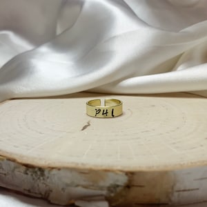 Outer Banks P4L Inspired Stamped Ring/OBX Jewelry/ Flat Gold Wire Ring/Gold Ring/Gifts for her/Fidget Ring/Spring Rings/Summer Jewelry