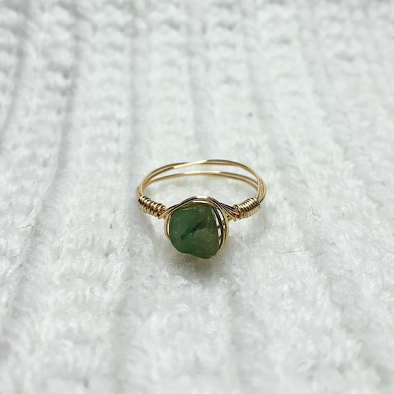Green stones for best sale rings