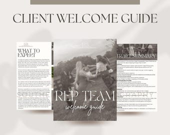Senior Rep Team Photography Welcome Guide Packet Canva Template | Custom New Client Info Guide | Senior Rep Program Welcome Guide Template