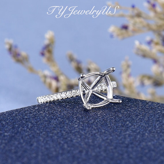 Diamond ring settings white gold new arrivals