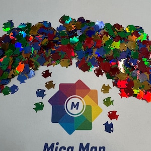 Fish Shaped Polyester Glitter: Multicolored Confetti, Nail Art, Slime