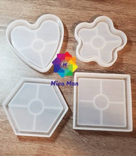 8 Pack Hexagon Silicone Coaster Molds - Buytra Silicone Resin Mold, Clear  Epoxy Molds for Casting with Resin, Concrete, Cement and Polymer Clay