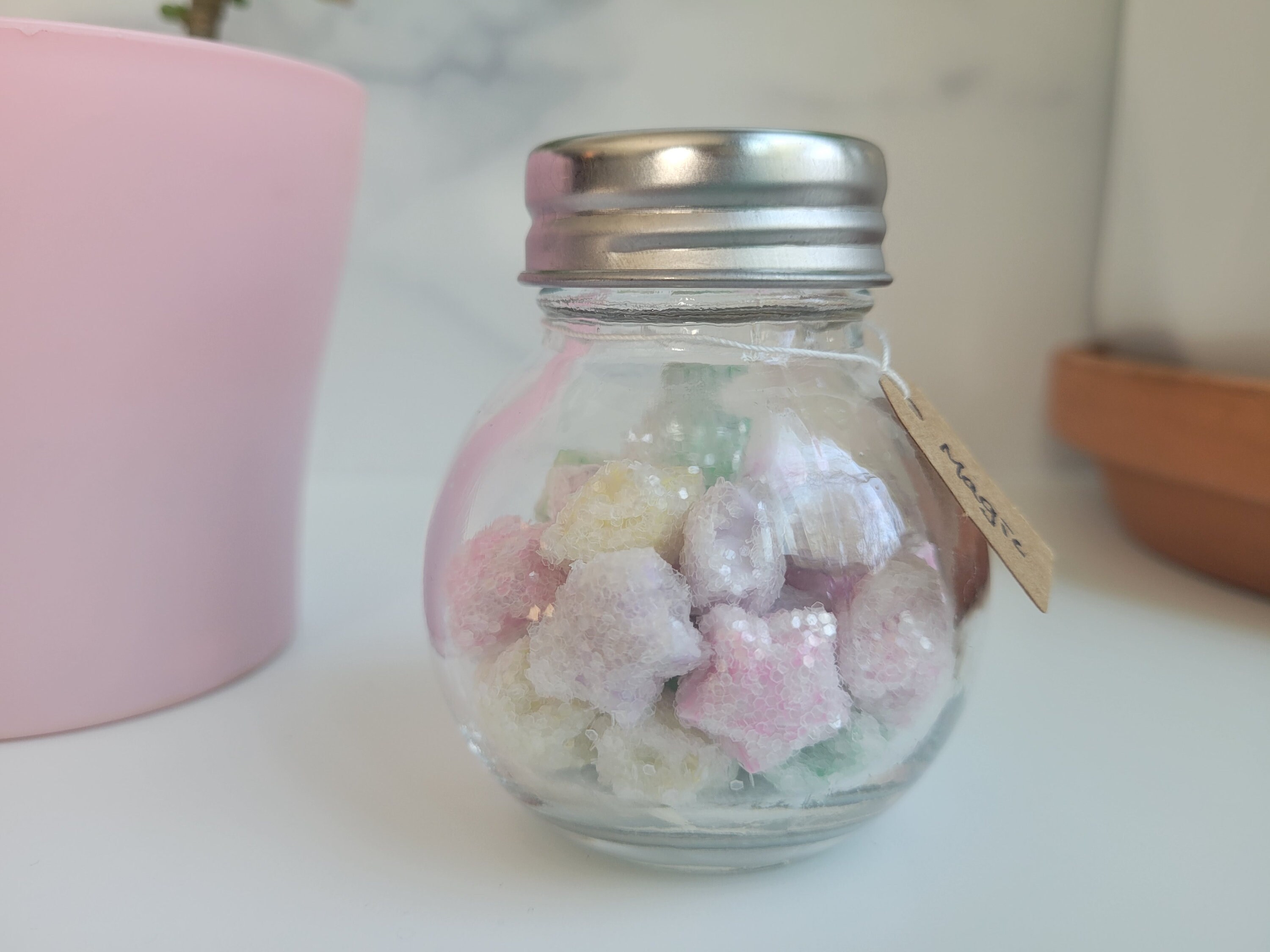 Origami Wishing star jars; paper weights Paper