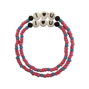 Pulseras Mommy and Me / Te amo / Regreso a la escuela / Cuentas de vidrio / Cuentas de letras / Pulseras de corazón / Pulseras de estrellas / Pulseras para niños