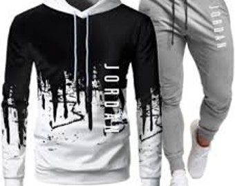 white and black jordan hoodie