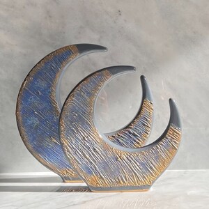 Modern Lunar Vase | Large Crescent Moon Vase | Boho Home Decor | Moon Home Decor Handmade