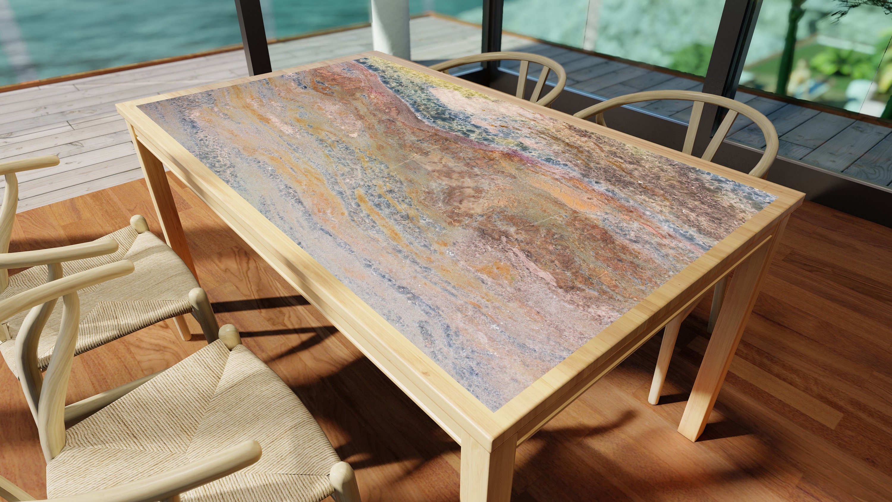 Marmor Kunst Tischplatte, Marmor Dekor Wasserdichte PVC Tischmatte