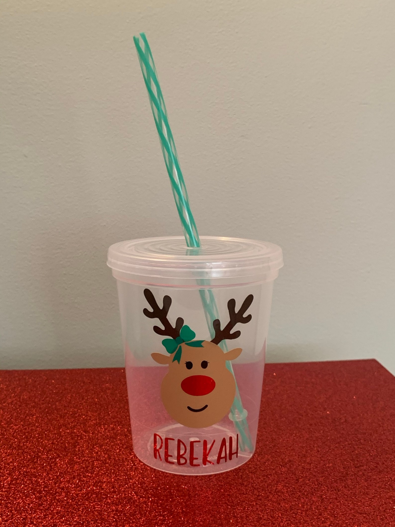 Personalized Kids Holiday Cup / Plastic 16oz Cup with Reusable Etsy