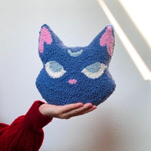 Süßes punch Needle Katzen Deko Kissen aus Wolle image 2