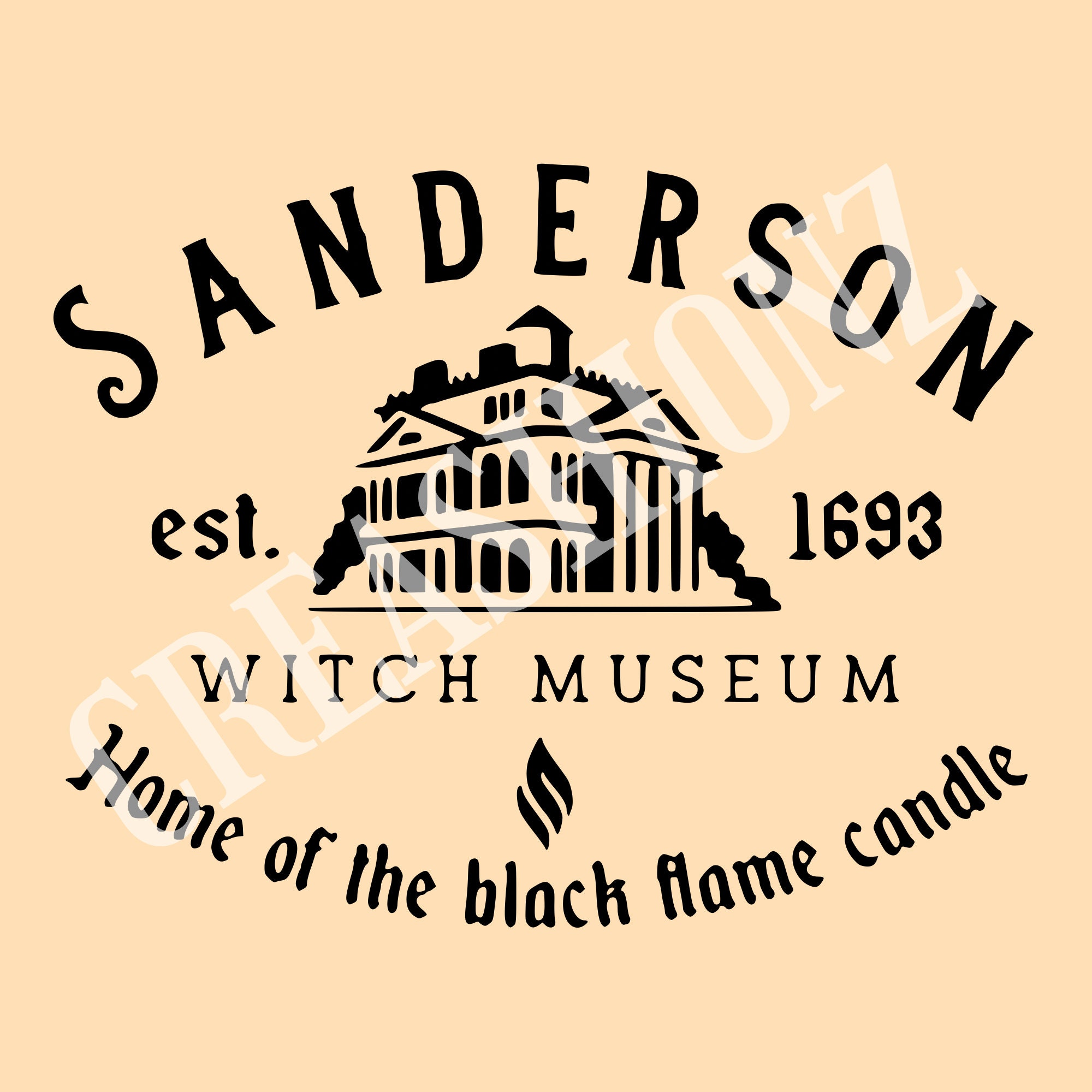 Sanderson Witch Museum Home of the Black Flame Candle Witchy SVG PNG …