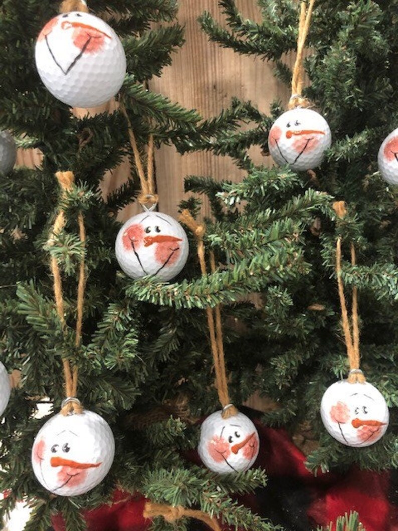 Golf Ball Ornament Etsy