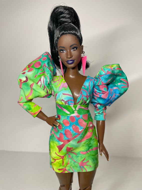 Green scale cheap dress