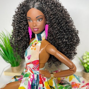 Floral printed dress, for 1/6 scale dolls image 6