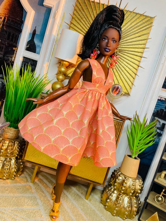 Printed Dress, for 1/6 Scale Dolls - Etsy