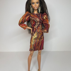 Straight dress for 1:6 scale dolls