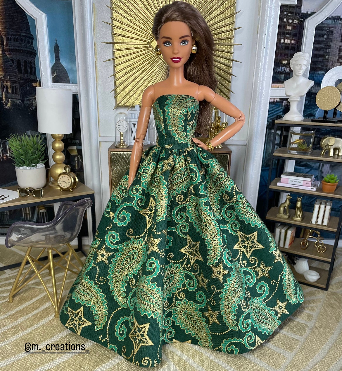Buy MM Pink Princess Evening Party Dress Clothes Wears Gown Dress Outfit  with Hat and Green Dress for 11.5 Inch Girl Barbie Doll Online at  desertcartINDIA