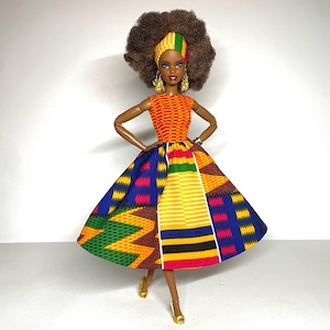 Midi dress, for 1:6 scale dolls