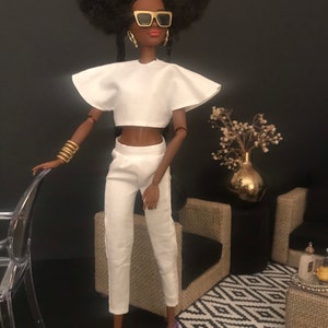 Complete white outfit for 1/6 scale dolls