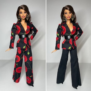 Trouser suit for 1:6 scale dolls