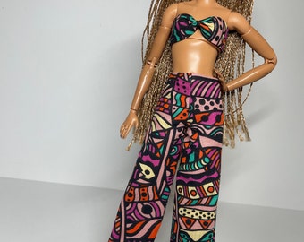 Printed Complete Outfit for 1/6 Scale Dolls