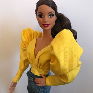 Yellow blouse for 1/6 scale dolls