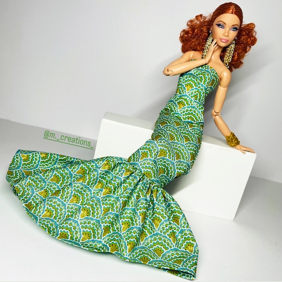 Mermaid Dress for 1/6 Scale Dolls - Etsy